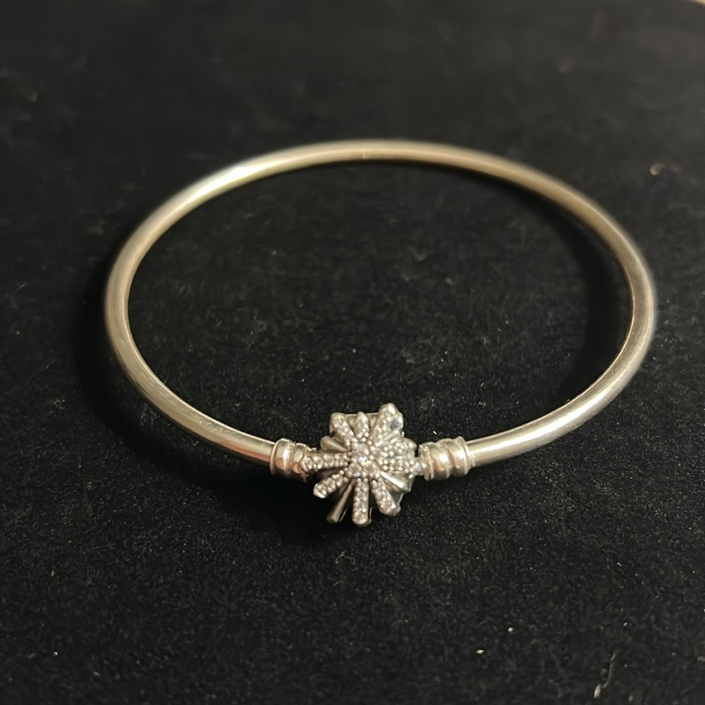 Pandora Fireworks 925 Bangle Bracelet The Best Is Yet To Come